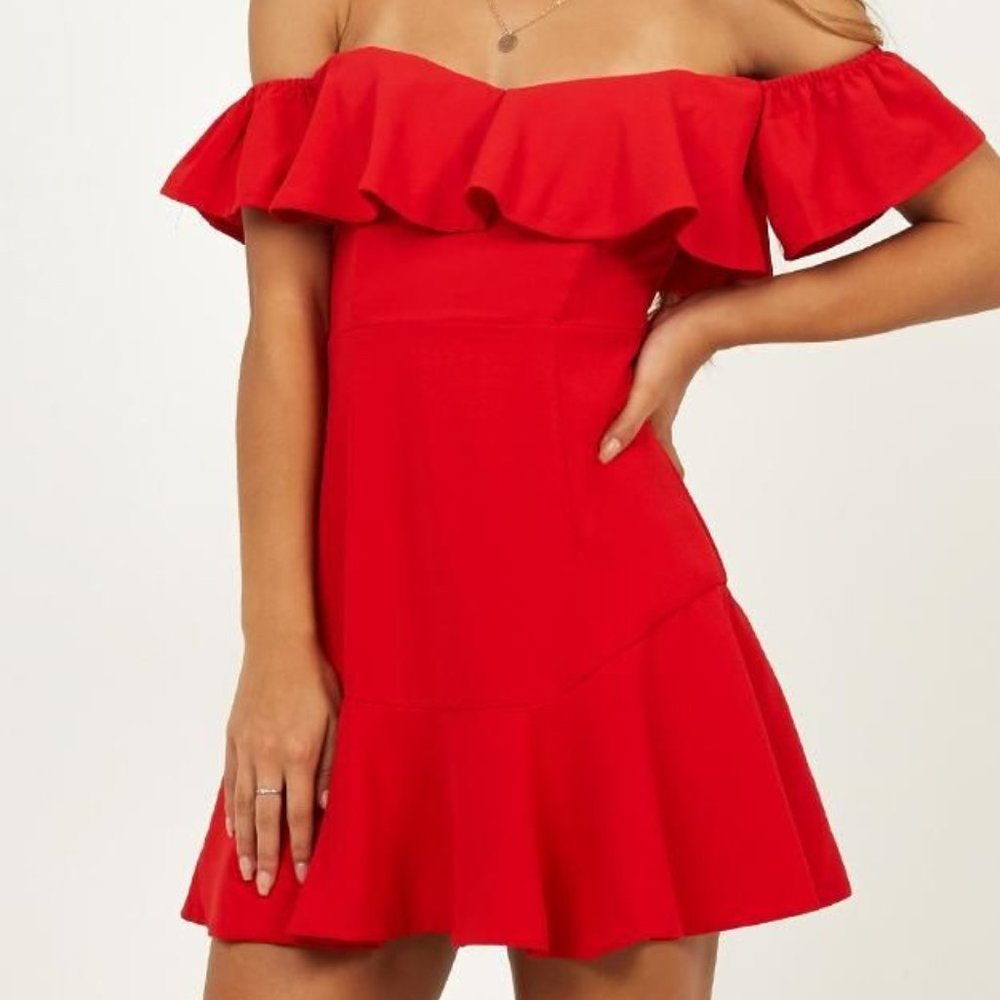 Showpo Deserve Me Formal Dress in Red